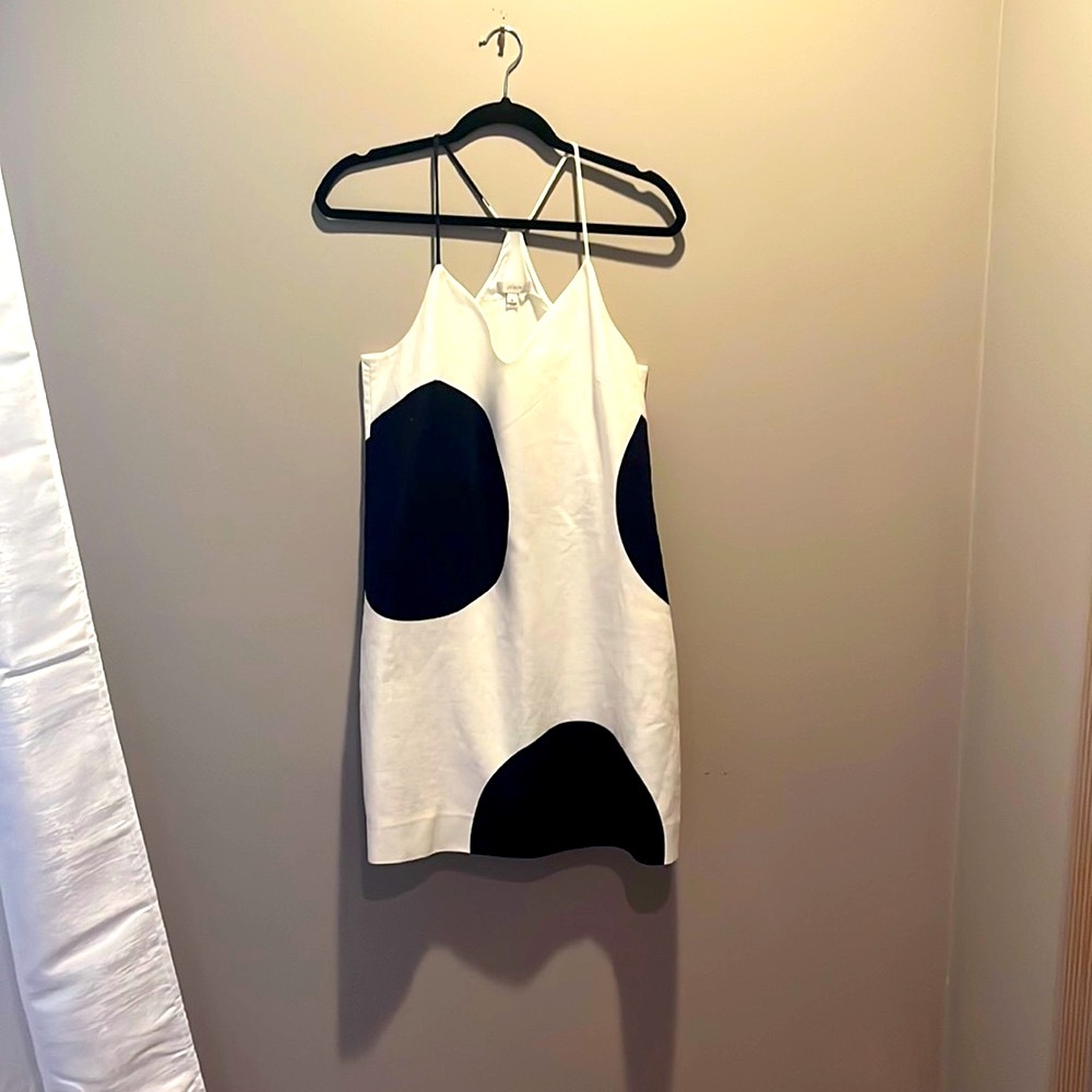 J Crew Black and White Polkadot Dress
